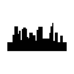 Naklejka premium city skyline vector silhouette