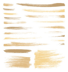 set of vector color brush splatters