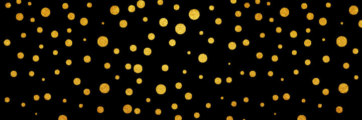 金の水玉模様の背景素材