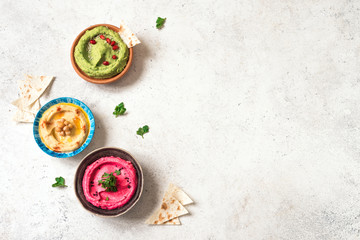 Colorful Hummus Set