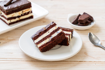 Delicious chocolate cake with almonds