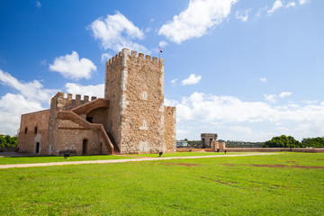 Ozama castle in Santo Domingo, Dominican Republic - obrazy, fototapety, plakaty