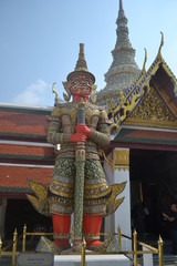 Giant standing guarding the temple gate