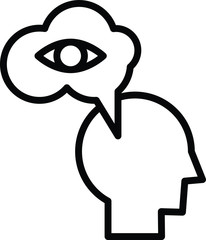 Obraz premium Intuition icon, vector illustration