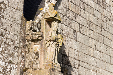 Guehenno, France. The Calvary of Guehenno, dating from 1550, one of the seven great calvaries...