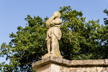 Guehenno, France. The Calvary of Guehenno, dating from 1550, one of the seven great calvaries...