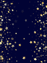 Gold gradient star dust sparkle vector background.