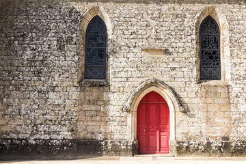 Guehenno, France. The Calvary of Guehenno, dating from 1550, one of the seven great calvaries...