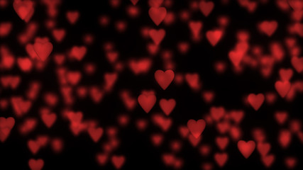 Fototapeta na wymiar Red heart and wedding blur design. 3d rendering