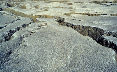 Landscape near the mud vulcanoes in Buzau, Romania.