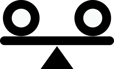 Stability icon, vector line illustration