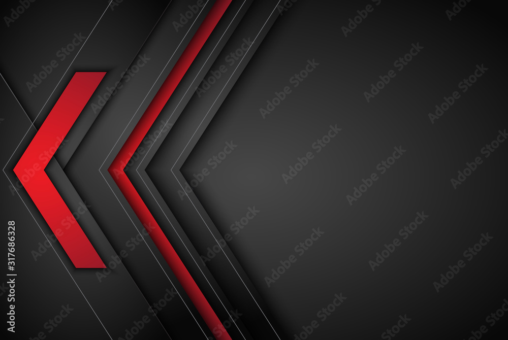 Leinwandbilder arrow lines, technology digital template with shadows on gradient background overlap dimension moder