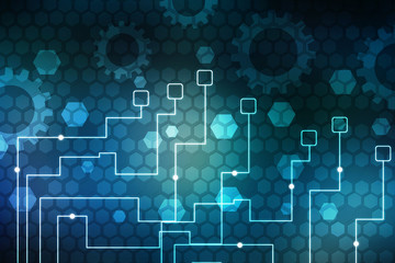  2d illustration technology background