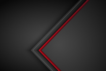 Arrow lines, technology digital template with shadows on gradient background overlap dimension modern line bar design for text and message website design. Vector Illustration EPS10