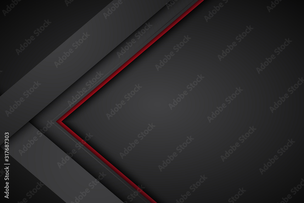 Leinwandbilder arrow lines, technology digital template with shadows on gradient background overlap dimension moder