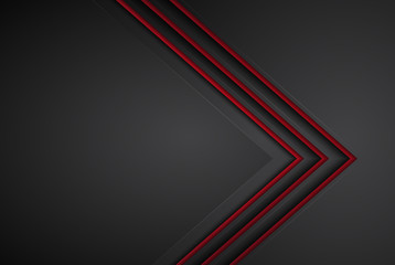 Arrow lines, technology digital template with shadows on gradient background overlap dimension modern line bar design for text and message website design. Vector Illustration EPS10