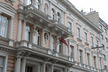 Fototapeta na wymiar baroque building (norvegian embassy) in vienna (austria)