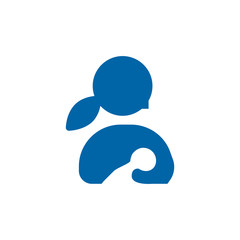 Mother teaching the baby