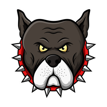 Pitbull Head Mascot. Vector illustration