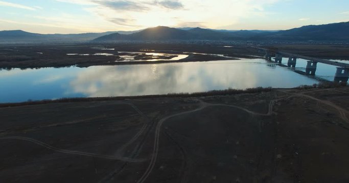 sunset on the lake,Ulan Ude
