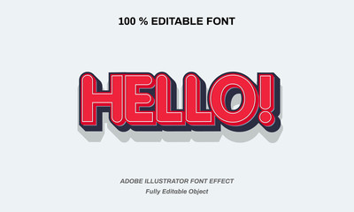 red strong blod retro font