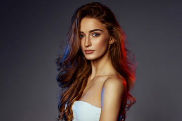 Naklejka premium Beauty portrait of female face