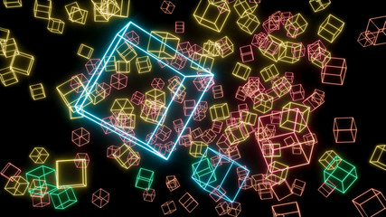 Cubes hologram light