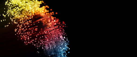 Fiber optics network abstract background
