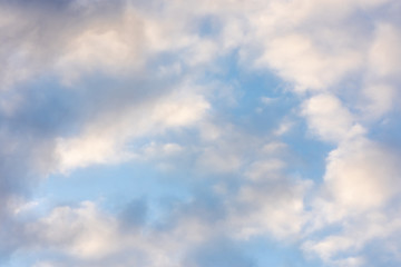  bright sky with clouds and glare from the sun's rays