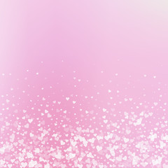 White heart love confettis. Valentine's day gradie