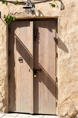 An old antique door, UAE heritage concept