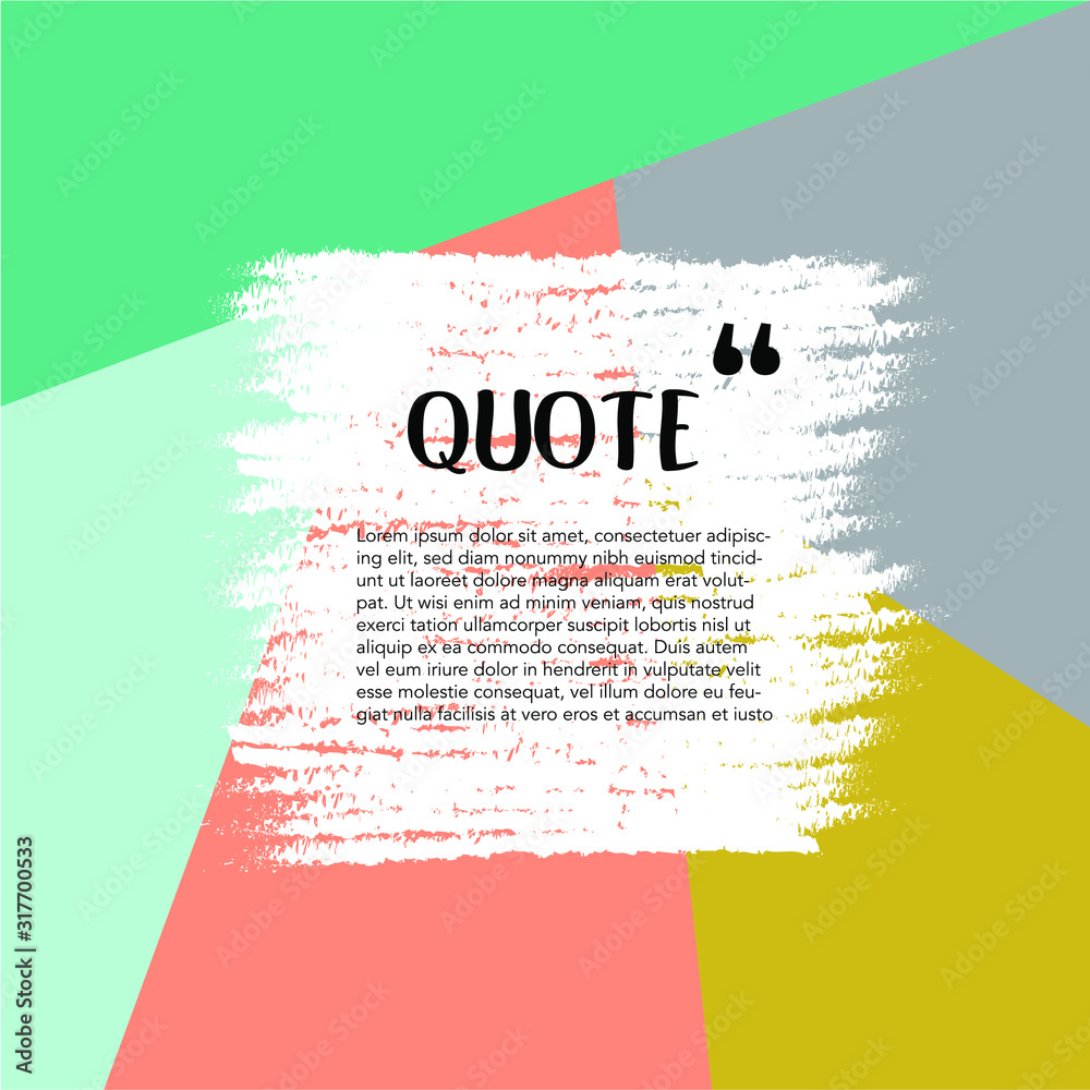 Poster speech bubble. space for quote and text. creative quote text template vector illustration