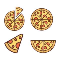 simple pizza icon design for your web site design, logo, app, UI, vector illustration