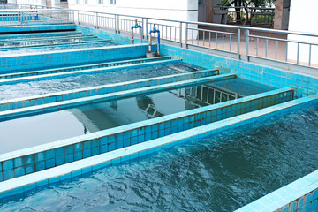 Modern urban wastewater treatment plant
