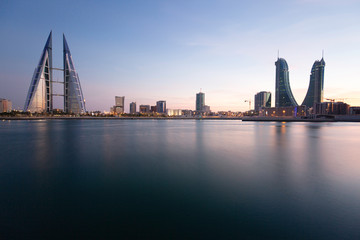 Fototapeta na wymiar Bahrain Skyline with iconic buildings