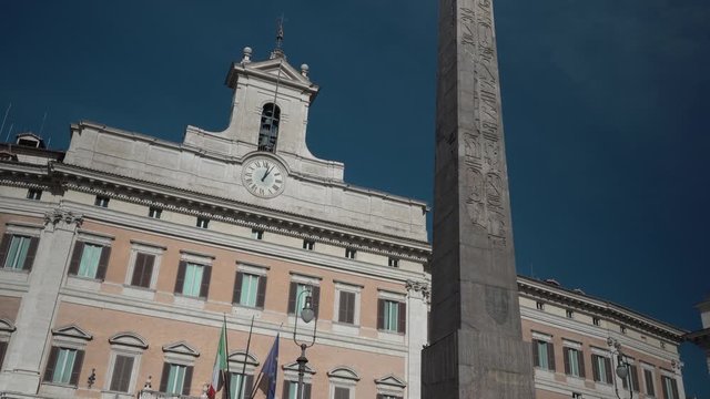 Roma, Italia, Palazzo Montecitorio, sede della Camera dei deputati della Repubblica Italiana e il Parlamento italiano.