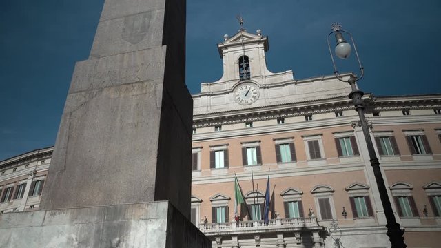 Roma, Italia, Palazzo Montecitorio, sede della Camera dei deputati della Repubblica Italiana e il Parlamento italiano.