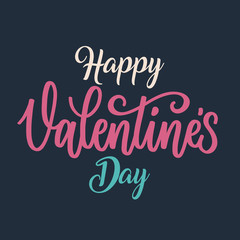 Valentines day background with heart pattern and typography of happy valentines day text . Vector illustration. Wallpaper, flyers, invitation, posters, brochure, banners