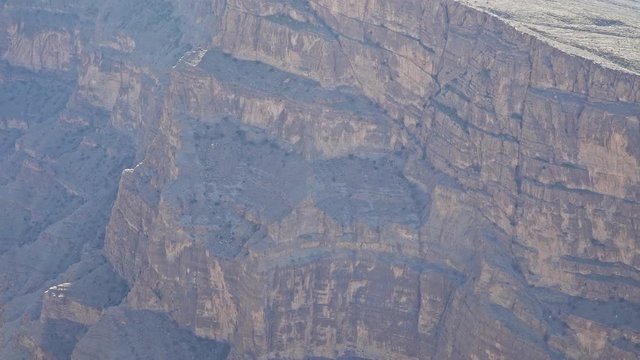 Wadi Ghul aka Grand Canyon of Oman in Jebel Shams Mountains