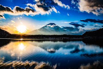 Fototapeta na wymiar Mt Fuji Sunset