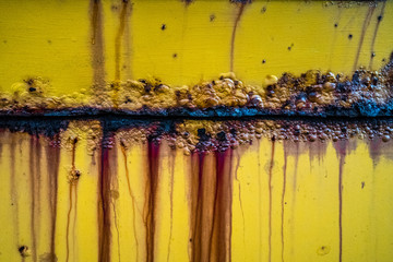 yellow structure rust rustbelt bubbles texture old 