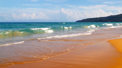 Karon beach, tranquil sea and wonderful cloudy sky, Phuket, Thailand