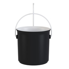 Planter with bracket isolated on a white background. 3D rendering.