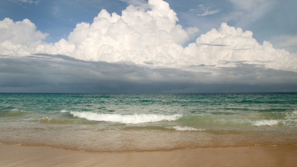 Karon beach, tranquil sea and wonderful cloudy sky, Phuket, Thailand