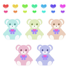 テディベアとハートのセット