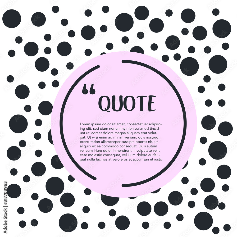 Aufkleber speech bubble. space for quote and text. creative quote text template vector illustration
