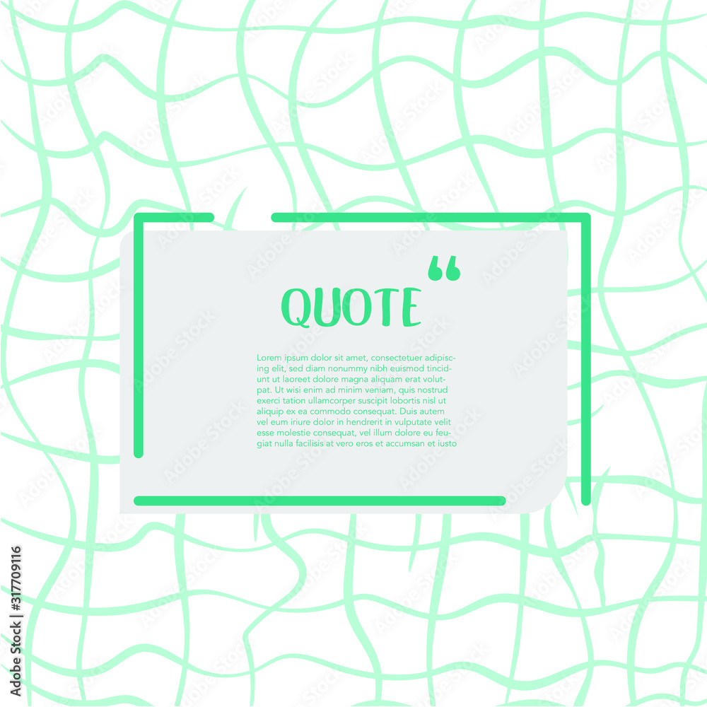 Aufkleber Speech Bubble. Space for quote and text. Creative quote text template Vector illustration