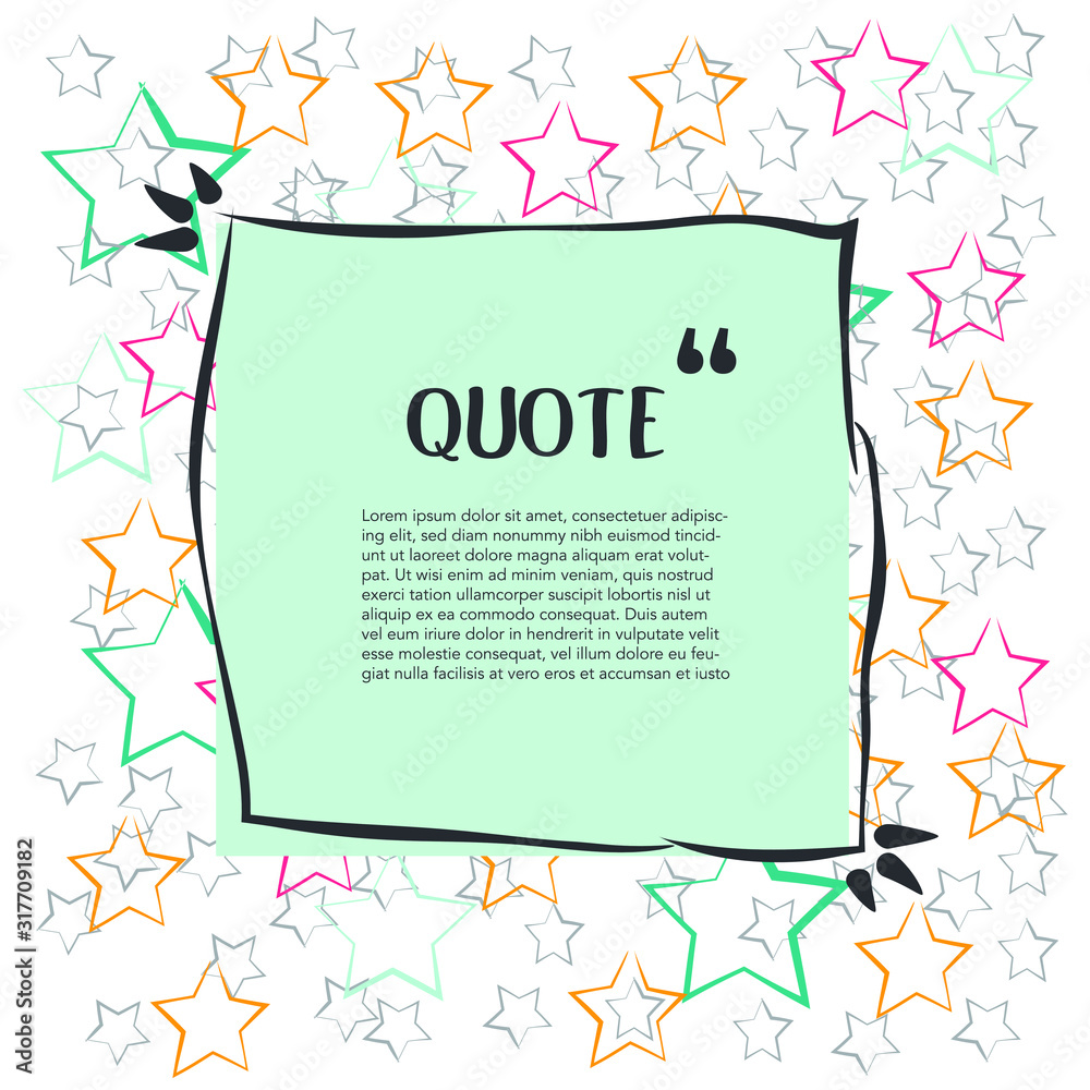 Poster speech bubble. space for quote and text. creative quote text template vector illustration