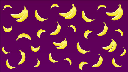 Background with yellow bananas