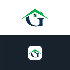 G Letter real estate Logo Template vector Design